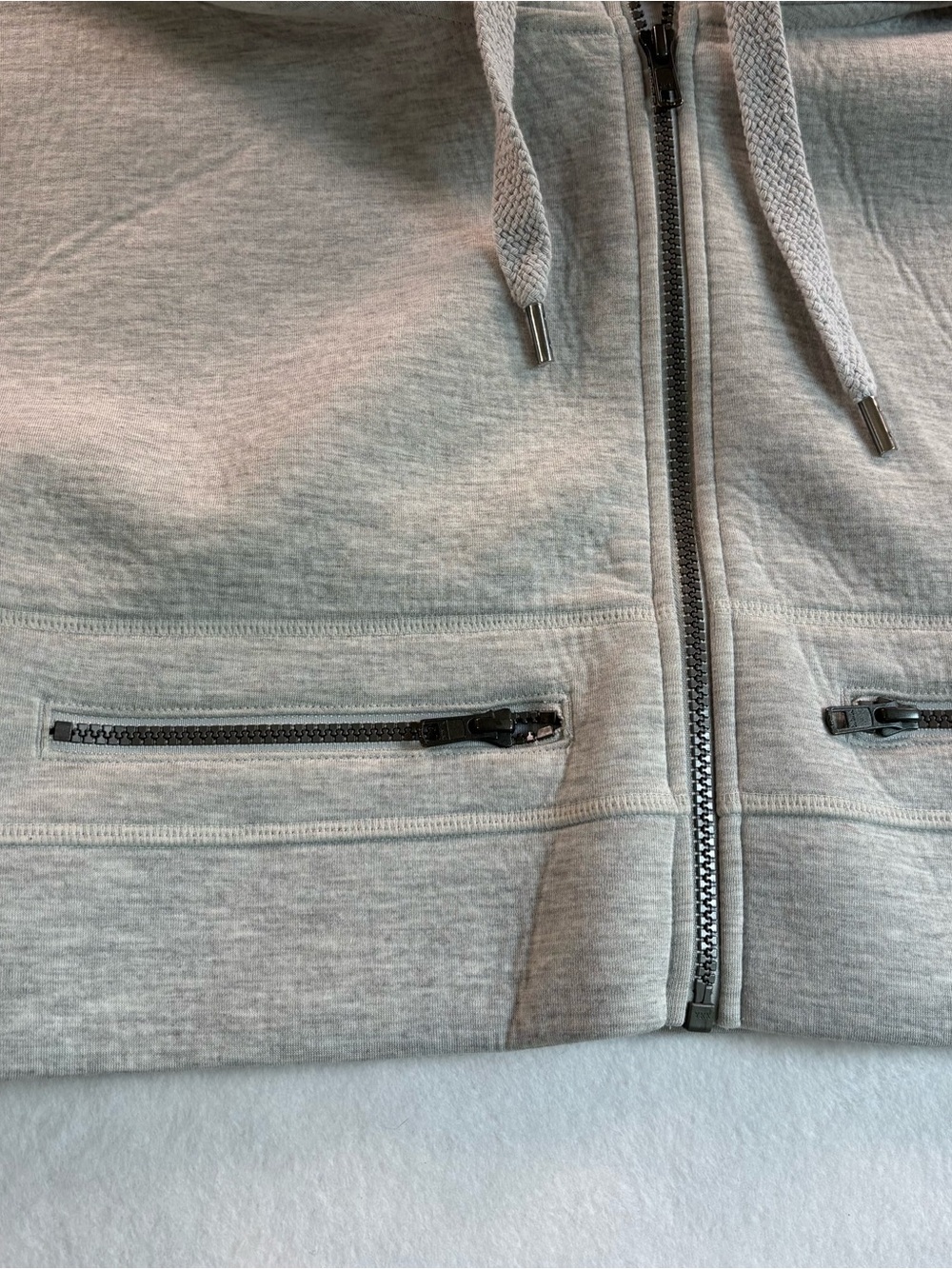 Athleta Light Gray Sweat Top with Branded Label - Picture 2 of 5